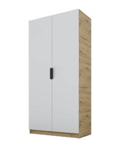 Szafa Cynthia 2D 100 cm - Szary / Dąb Artisan