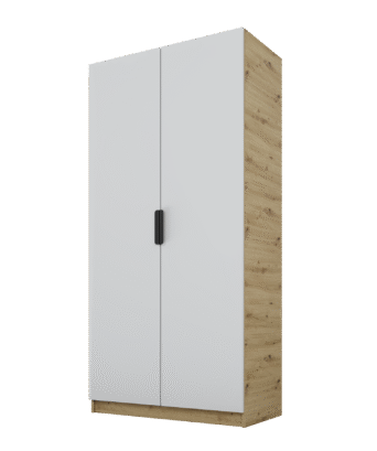 Szafa Cynthia 2D 100 cm - Szary / Dąb Artisan