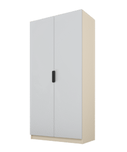 Szafa Cynthia 2D 100 cm - Szary / Mink Beż