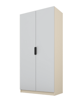 Szafa Cynthia 2D 100 cm - Szary / Mink Beż