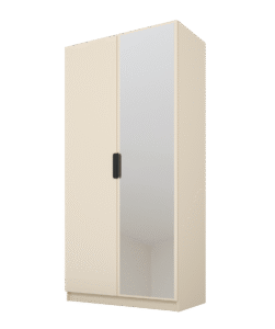 Szafa Cynthia 2D 100 cm 1 Lustro - Mink Beż / Mink Beż