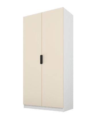 Szafa Cynthia 2D 100 cm - Mink Beż / Biały