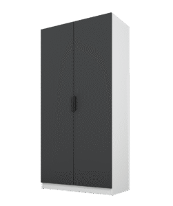 Szafa Cynthia 2D 100 cm - Grafit / Biały