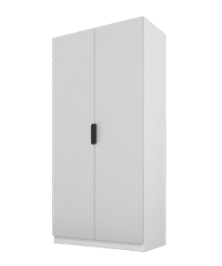 Szafa Cynthia 2D 100 cm - Szary / Biały