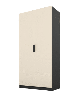 Szafa Cynthia 2D 100 cm - Mink Beż / Grafit