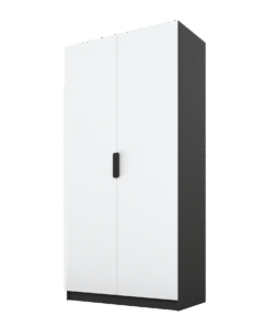 Szafa Cynthia 2D 100 cm - Biały / Grafit