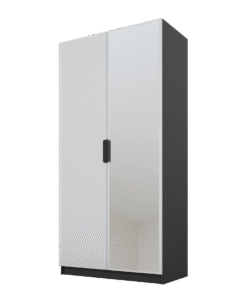 Szafa Cynthia 2D 100 cm 1 Lustro - Szary / Grafit