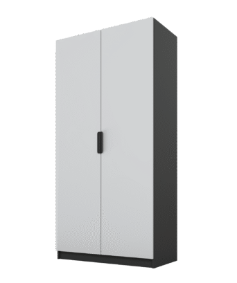 Szafa Cynthia 2D 100 cm - Szary / Grafit