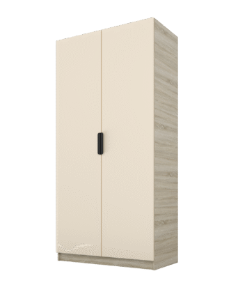 Szafa Cynthia 2D 100 cm - Mink Beż / Dąb Sonoma