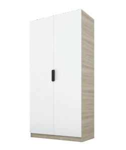 Szafa Cynthia 2D 100 cm - Biały / Dąb Sonoma