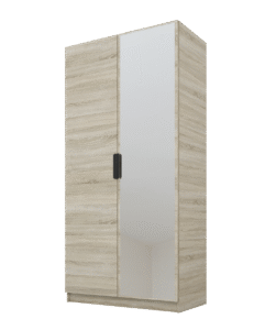 Szafa Cynthia 2D 100 cm 1 Lustro - Dąb Sonoma / Dąb Sonoma