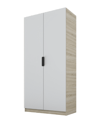 Szafa Cynthia 2D 100 cm - Szary / Dąb Sonoma