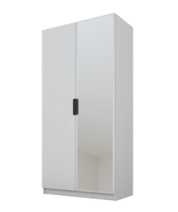 Szafa Cynthia 2D 100 cm 1 Lustro - Szary / Szary