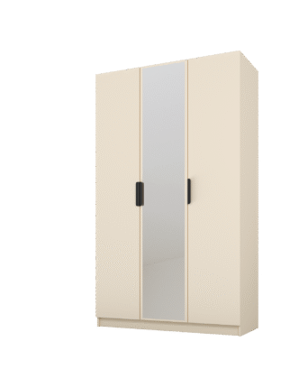 Szafa Cynthia 3D 120 cm 1 Lustro - Mink Beż / Mink Beż