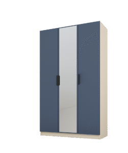 Szafa Cynthia 3D 120 cm 1 Lustro - Grafit / Mink Beż