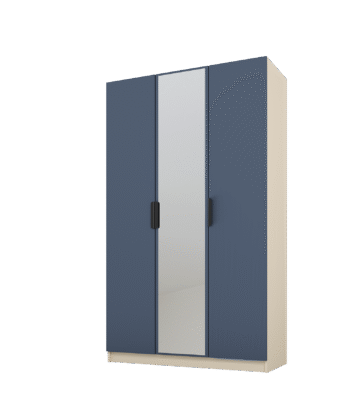 Szafa Cynthia 3D 120 cm 1 Lustro - Grafit / Mink Beż