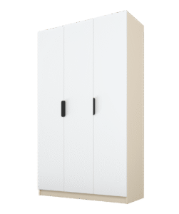 Szafa Cynthia 3D 150 cm - Biały / Mink Beż