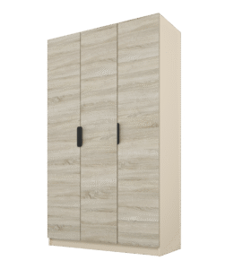 Szafa Cynthia 3D 150 cm - Dąb Sonoma / Mink Beż