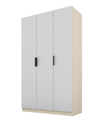Szafa Cynthia 3D 120 cm - Szary / Mink Beż