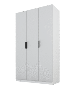 Szafa Cynthia 3D 150 cm - Szary / Biały