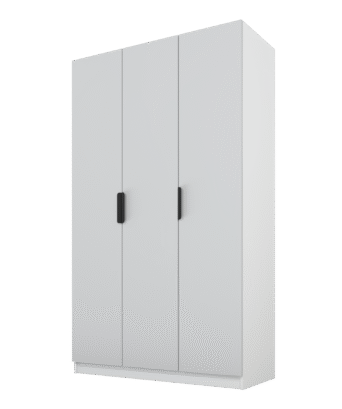 Szafa Cynthia 3D 120 cm - Szary / Biały