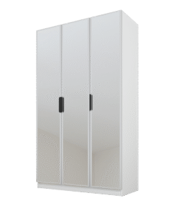 Szafa Cynthia 3D 120 cm 3 Lustra - Szary / Biały