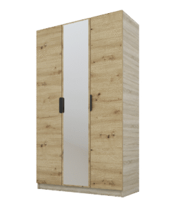 Szafa Cynthia 3D 120 cm 1 Lustro - Dąb Artisan / Dąb Sonoma