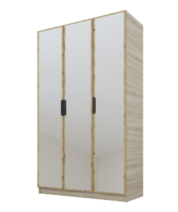 Szafa Cynthia 3D 120 cm 3 Lustra - Dąb Artisan / Dąb Sonoma