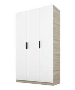 Szafa Cynthia 3D 120 cm - Biały / Dąb Sonoma