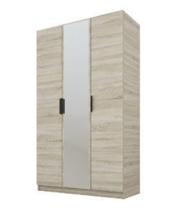 Szafa Cynthia 3D 120 cm 1 Lustro - Dąb Sonoma / Dąb Sonoma