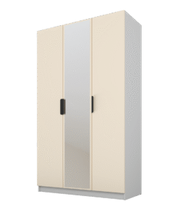 Szafa Cynthia 3D 120 cm 1 Lustro - Mink Beż / Szary