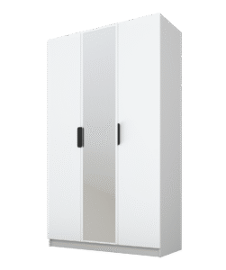 Szafa Cynthia 3D 120 cm 1 Lustro - Biały / Szary