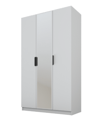 Szafa Cynthia 3D 120 cm 1 Lustro - Szary / Szary