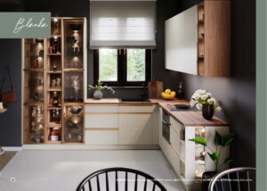 Meble Kuchenne Blanka Kaszmir/Italia Złota Ramka