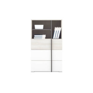 Regał / Komoda Remo RM7 - Dąb Wilton Biały / Biały Lux / Antracyt