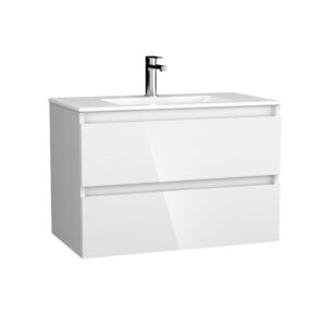 Szafka podumywalkowa 80cm Arco z umywalką - Biały Połysk