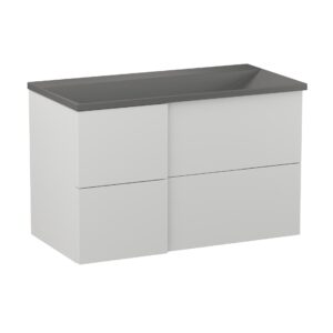 Szafka podumywalkowa 90cm Edge - Biało Szary Półmat