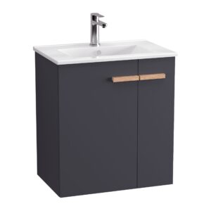 Szafka podumywalkowa 59 cm L-Wood z umywalką - Antracyt Mat