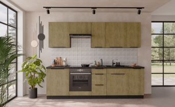 Meble Kuchenne Dąb Cremona Zestaw 260 cm