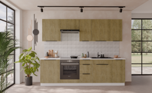 Meble Kuchenne Dąb Cremona Zestaw 260 cm + Blat