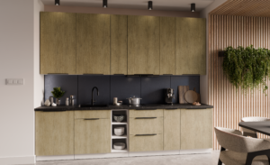 Meble Kuchenne Dąb Cremona Zestaw 300 cm + Blat