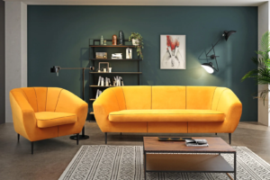 Zestaw Sofa Skandynawska Olivio + Fotel Wysokie Nóżki