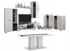 Zestaw Do Salonu Meblościanka Salsa + Komoda Salsa + Ława Boston Biały