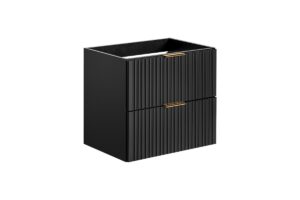 Szafka po umywalkę 60 cm 2 szuflady - Adel Black 82-60-B-2S - Czarny