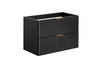 Szafka po umywalkę 80 cm 2 szuflady - Adel Black 82-80-B-2S - Czarny