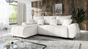 Narożnik Pikowany Moss L Uniwersalny Z Funkcją Spania