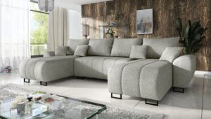 Narożnik Pikowany Moss XL Symetryczny Podkowa Z Funkcją Spania