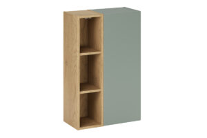 Zestaw meblowy z półsłupkiem i regałem - SET-ASG SP UR 20X80 - ASTER GREEN - Zielony Mat