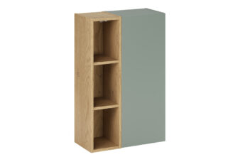 Zestaw meblowy z półsłupkiem i regałem - SET-ASG SP UR 20X80 - ASTER GREEN - Zielony Mat