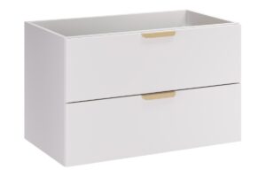 Szafka pod umywalkę 80cm 2 szuflady - ASTER WHITE 82-80-46-2S - Biały Mat